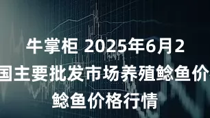 牛掌柜 2025年6月25日全国主要批发市场养殖鲶鱼价格行情