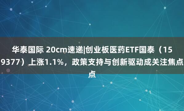 华泰国际 20cm速递|创业板医药ETF国泰（159377）上涨1.1%，政策支持与创新驱动成关注焦点